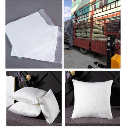 Real Home Cushion Core – PP Cotton Pillow Filling for Waist & Decorative Cushions, Available in Multiple Sizes (35x35 to 40x60cm)