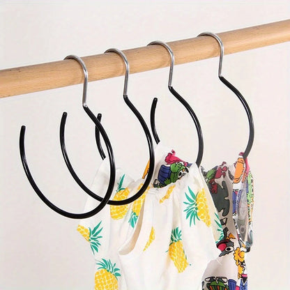 Non-Slip Plastic Coated Scarf Storage Rack – Multifunctional Tie, Belt & Hat Hanger Organizer Hook for Closet (1/2/5 Pack)