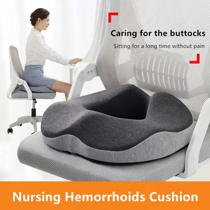 Memory Foam Hemorrhoid Seat Cushion – Donut-Shaped Pain Relief for Sciatica, Tailbone & Bed Sores, Travel & Office Use