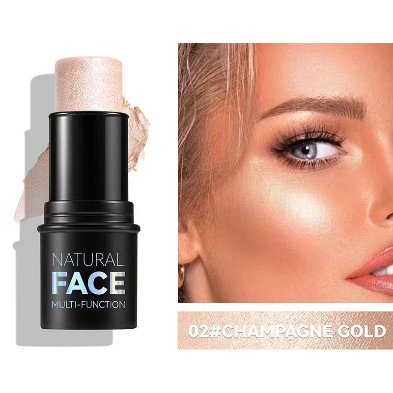 Face Pearl Stone Highlighter Stick – Long-Lasting Contour & Brightening Cheek Illuminator Makeup