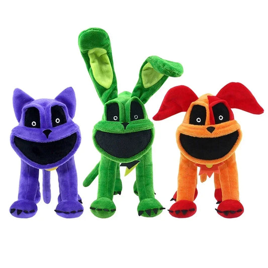 30cm Smiling Critters Plush Toy – Soft Cat Nap Stuffed Animal Doll, Birthday & Christmas Gift