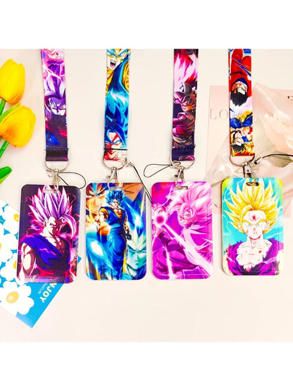 Japanese Anime Credential Holder Lanyard for Key, Card Badge, Gym Keychain Accessories