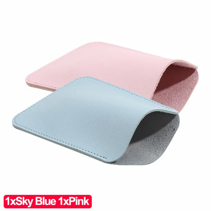 Wireless Mouse Storage Bag - PU Leather Anti-Scratch Protective Sleeve & Small Item Organizer Pouch