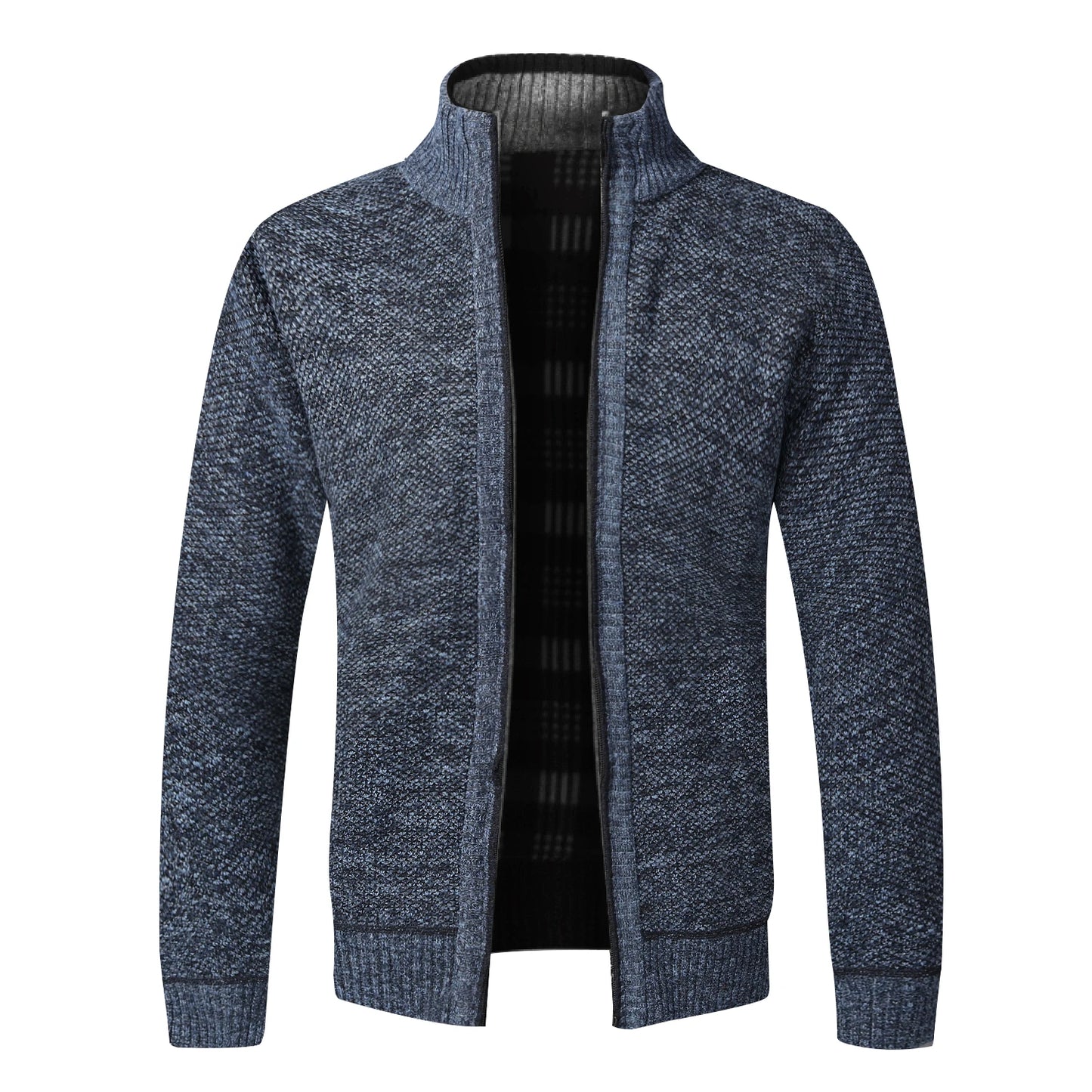 Men's Warm Fleece Cardigan Sweater - Full Zip Slim Fit Knitted Winter Jacket Coat