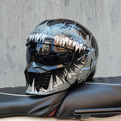 Retro Scorpion Half Motorcycle Helmet – Vintage Locomotive Style Multi-Purpose Moto Helmet (M-XXXL)