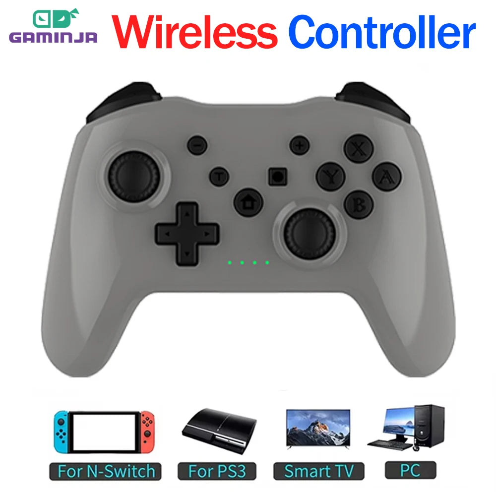 GAMINJA 360° Rocker Wireless Bluetooth Game Controller – Low Latency HD Vibration Gamepad for PC & Nintendo Switch Joystick