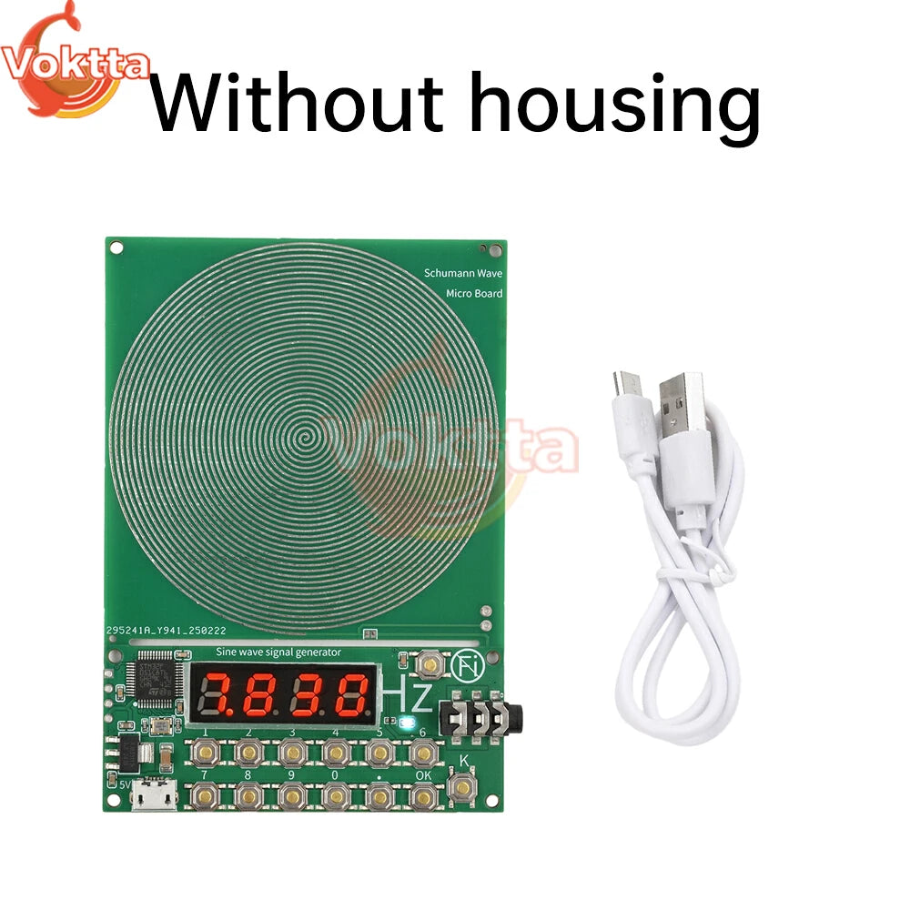 7.83Hz Schumann Wave Generator - Adjustable 0.01–100000Hz Sine Wave Resonator with 3.5mm Audio & USB Power