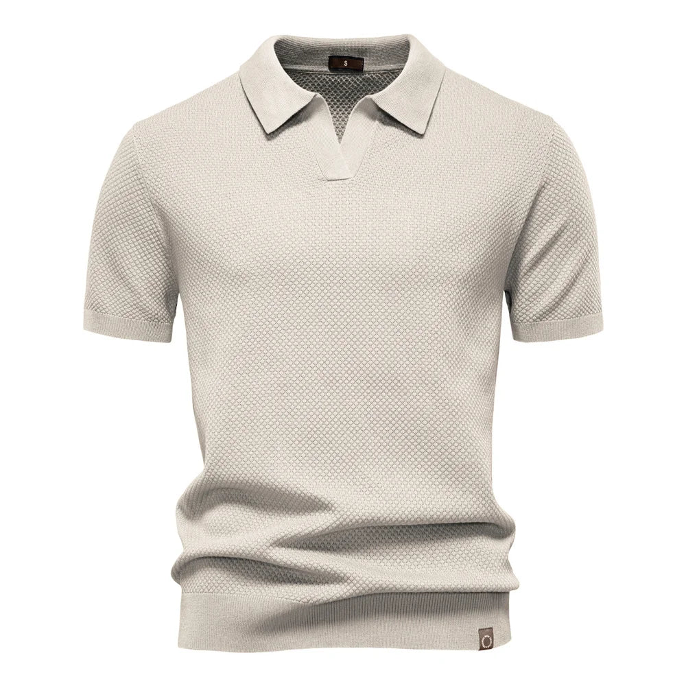 Men's Premium Golf Polo Shirt - 2025 Summer Solid Color Breathable Casual Collared Polo