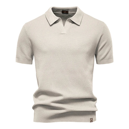 Men's Premium Golf Polo Shirt - 2025 Summer Solid Color Breathable Casual Collared Polo