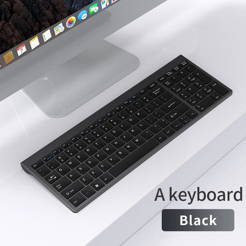 Bluetooth 5.0 & 2.4G Wireless Keyboard and Mouse Combo – Mini Multimedia Set for Laptop, PC, TV, iPad, MacBook, Android