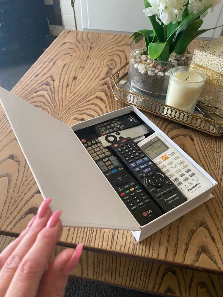Luxury Fake Books for Decor - Elegant Living Room Coffee Table Ornaments and Remote Control Storage Box