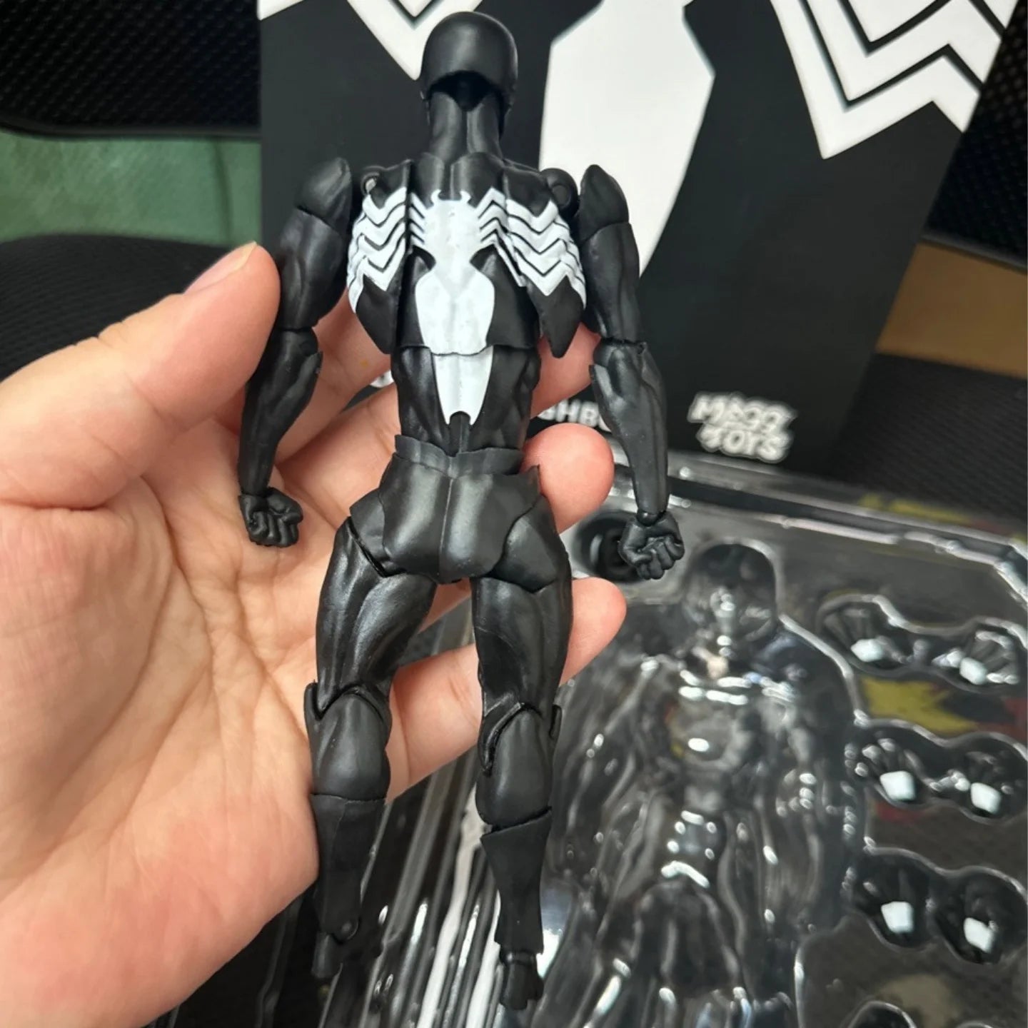 2025 Black Symbiote Spider-Man Action Figure – Venom Battle Suit Movable Collectible Model Gift