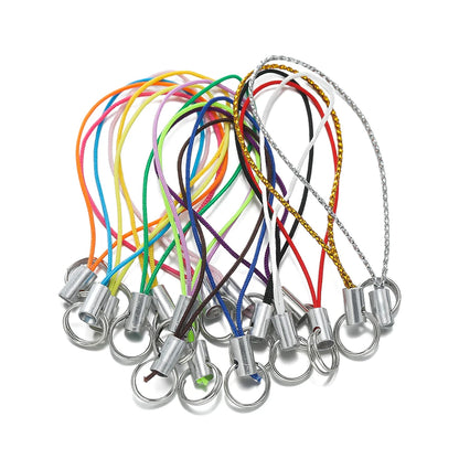 20/50pcs Polyester Lanyard Cord - Double Jump Ring Rope for Keychains, Phone Straps, DIY Crafts & Jewelry Making