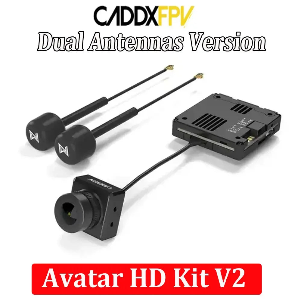 Caddx Walksnail Avatar HD Kit V2 / Pro Kit (Dual Antennas) – Gyroflow + 32GB for FPV Freestyle Drones DIY Parts