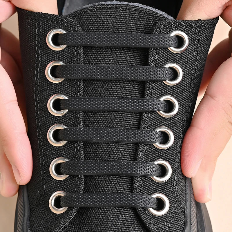 16pcs Silicone No Tie Shoelaces: Elastic Creative Lazy Laces in 12 Colors - Easy Rubber Lace Replacement