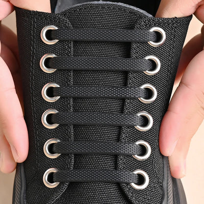 16pcs Silicone No Tie Shoelaces: Elastic Creative Lazy Laces in 12 Colors - Easy Rubber Lace Replacement