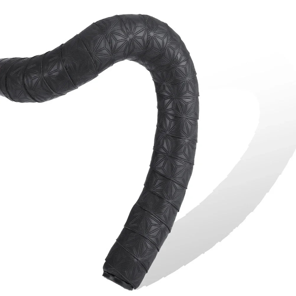 2Pcs PU Bicycle Handlebar Tape - Anti-Slip Shock-Absorbing Road Bike Grip Tape with Bar End Plugs