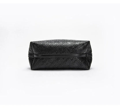 CH Fashion Women’s Shoulder Bag – Large Capacity Casual PU Leather Handbag with Embossed Letters