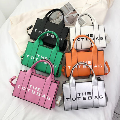 Trendy Women's Tote Bag - PU Leather Handbag with Top Handle, Casual Crossbody Satchel Purse, Simple Shoulder Bag