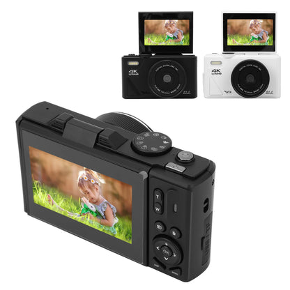 Retro 64MP Digital Camera – Stabilization Video, Pause Function, 3-Inch IPS Screen for Vlogging & Beginners