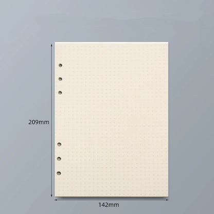 45 Sheets A5 A6 A7 Loose Leaf Notebook Refill – Spiral Binder Pages, Lined, Blank & Grid Craft Paper Stationery