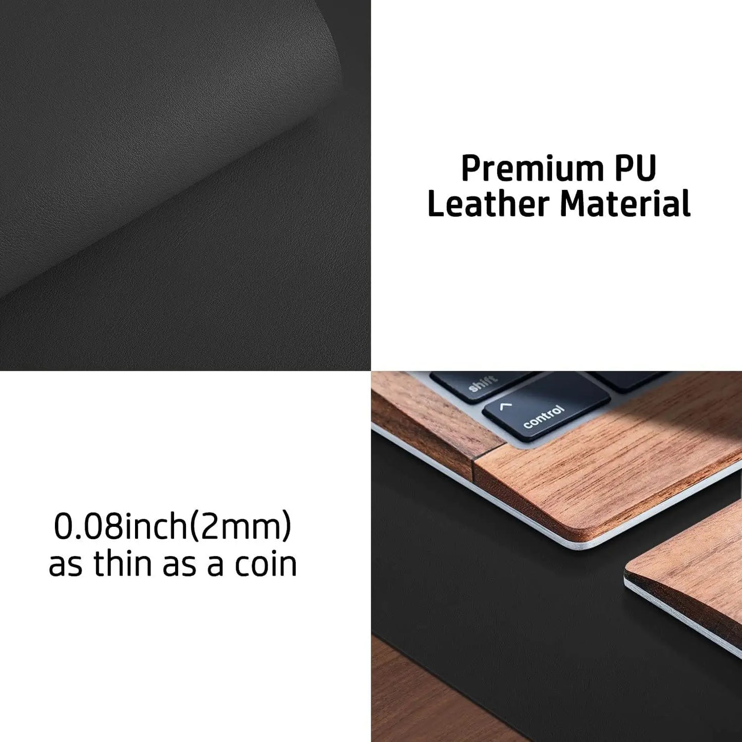 Large Waterproof PU Leather Desk Mouse Pad – Gaming Keyboard Desk Mat, Office Writing Surface Protector for Home & Work Setup