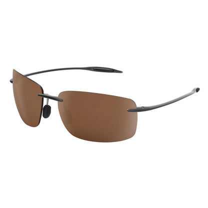 JULI The Matrix Classic Sports Rimless Sunglasses for Men - Orange Rectangle Ultralight Frame, UV400 Protection Driving Eyewear (MJ8009)