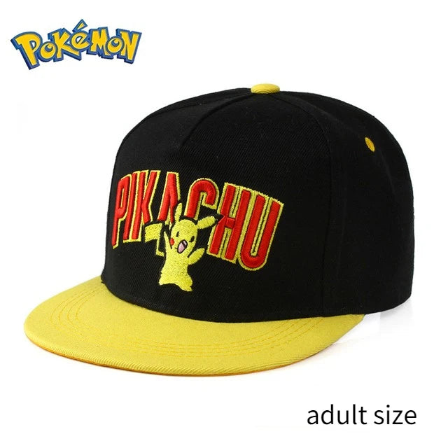 Pikachu Anime Baseball Cap - Adjustable Cartoon Cosplay Hat for Men, Women & Kids Sports Hip Hop Style Gift