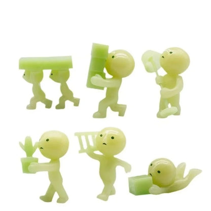 Noctilucent Green Mystery Doll Figures - Blind Box Surprise Collectible Desktop Decoration Toy
