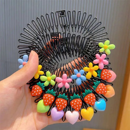Children's Y2K Star Colorful Hair Accessories Set - Hair Comb, Headband, Clips - Cute Bunny Headdress for Princess Girls