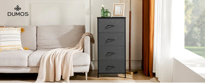 4-Layer Fabric Living Room Cabinets – Steel Frame Wardrobe Closet for Clothes Storage