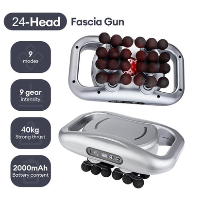 48-Head Body Massage Gun — High-Frequency Vibration Fascia Massager for Neck, Back, Waist, Thigh & Shoulder Muscle Relief