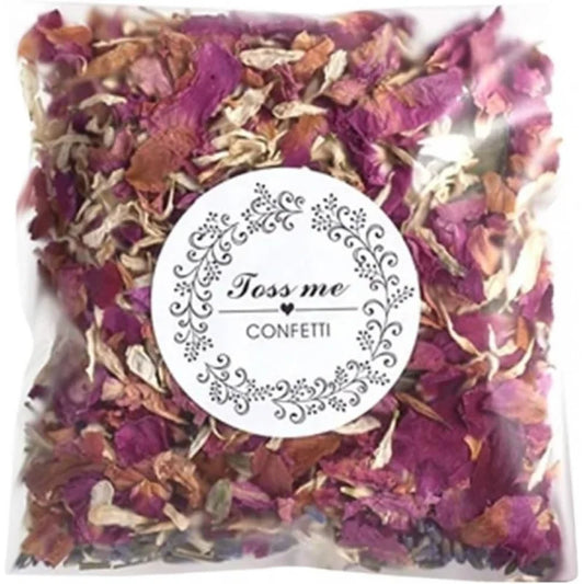 Natural Dried Rose Petals Confetti – 10g Biodegradable Wedding Flower Confetti for Party Decoration, DIY Crafts & Handmade Gifts