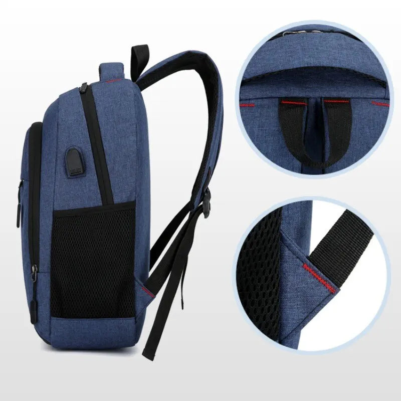 Men’s Large Capacity Backpack — Simple Fashion Travel & Student Laptop Bag