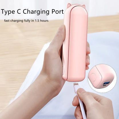New Handheld Portable Mini Fan - Creative, Three-Speed Adjustable, Solid Color, USB Rechargeable Small Fan