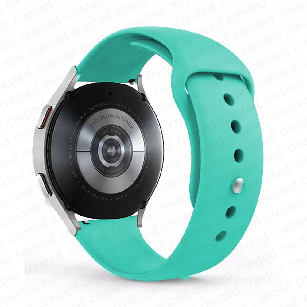 20mm/22mm Silicone Watch Strap – Compatible with Samsung Galaxy Watch 7/6/4 Classic, 5 Pro, 3, Active 2, Gear S3 & Huawei GT 2e/3/4 Bands