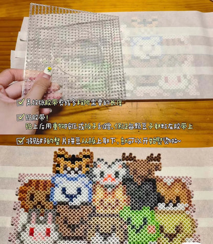 5MM Hama Beads Pegboards – Square, Circle & Hexagon Fuse Beads Template for Perler DIY & Educational Crafts