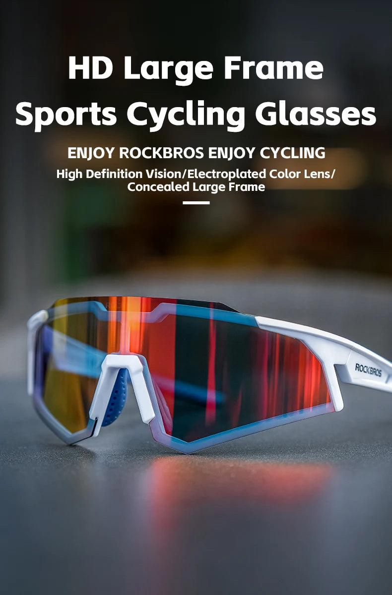 ROCKBROS Cycling Glasses — Photochromic & Polarized Bike Sunglasses for MTB, Road & Outdoor Sports