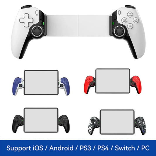 BSP-D9 Wireless Bluetooth Mobile Game Controller – Stretch Design for PC, Tablet, Switch, PS3/PS4, Dual Hall Somatosensory Controller