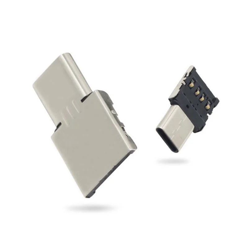 1-10PCS OTG Micro USB to Type-C Adapter – USB-C Male to USB 2.0 Female Data Connector for MacBook, Samsung, Xiaomi, Huawei, Android Phones