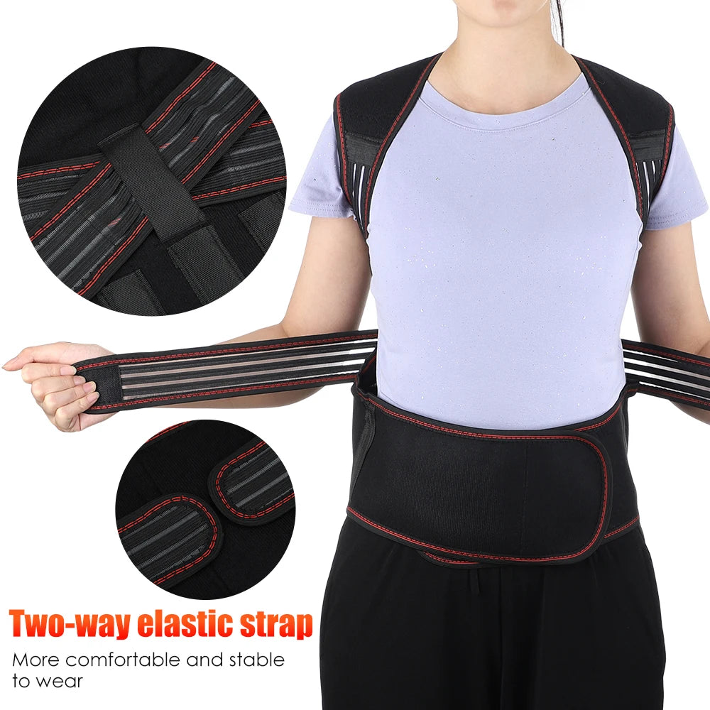 Tourmaline Magnetic Heated Vest — Self-Heating Thermal Waist Brace & Lumbar Support Corset for Posture Correction and Pain Relief