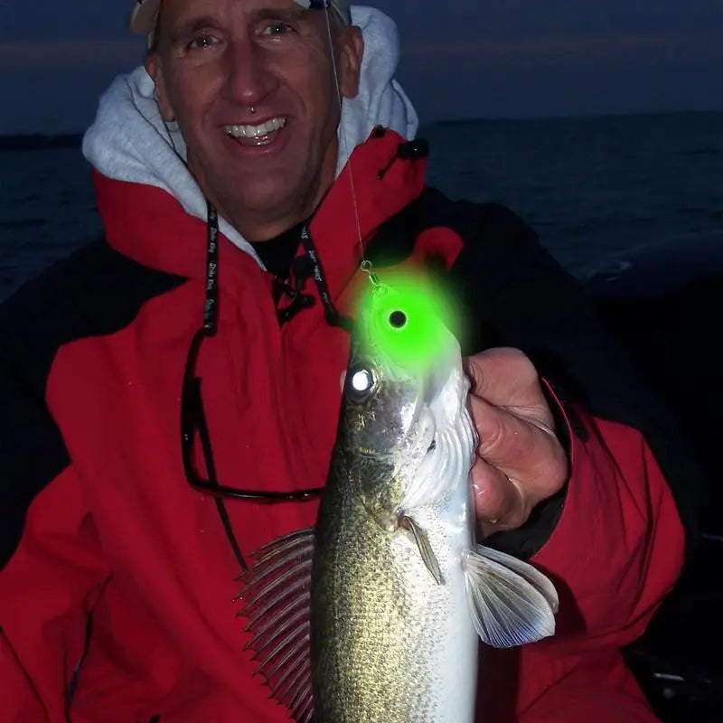 Eye Shape LED Deep Drop Underwater Fishing Lure Light - Mini Attractor Bait for Luminous Fish Lamp