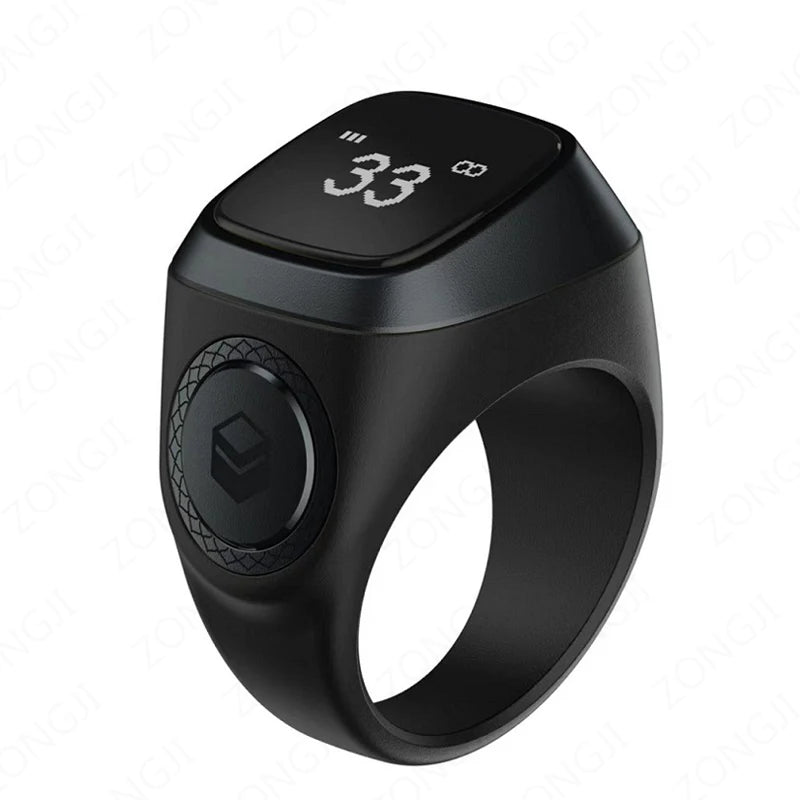 2025 IQibla Smart Zikr Ring – Electronic Digital Tasbih Counter with Vibration Reminder, Waterproof for Muslim Prayer