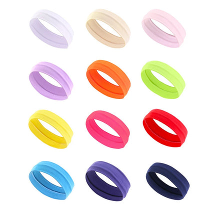 Summer Sports Headbands for Women – Solid Color Elastic Fitness, Yoga, and Running Bandanas, Stretch Makeup Hair Accessories 2023