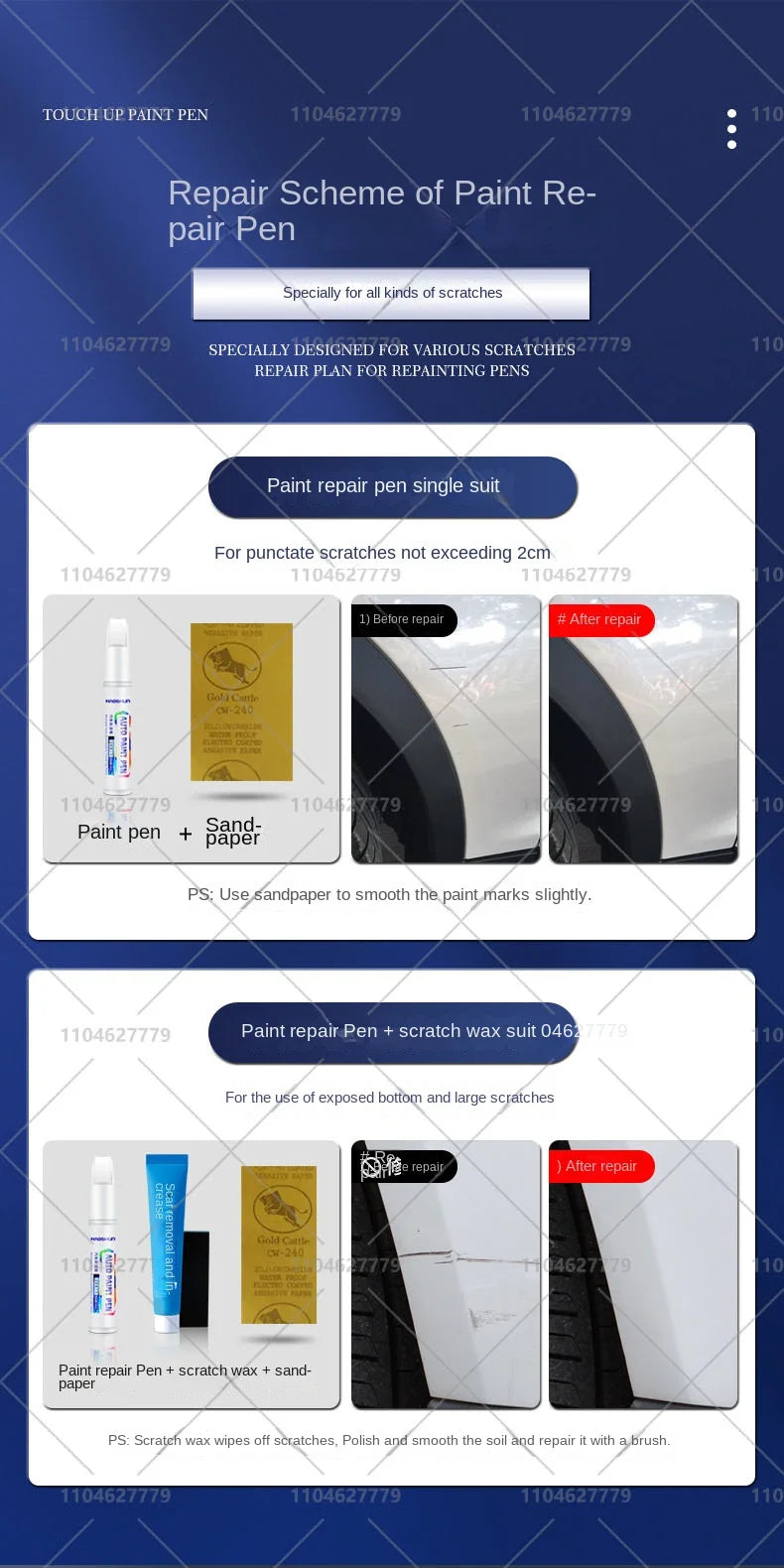 Tesla Paint Repair Pen for 2012-2025 Model 3 Y X S — Car Touch Up Pen Black White Wheel Scratch Repair Agent