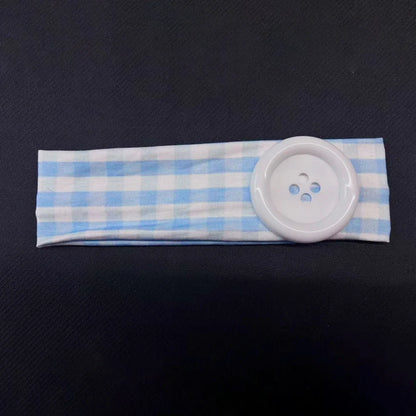 Y2K Vintage Polka Dot Headband - Trendy Button Hairband for Women, Cute Casual, Sports, and Yoga Accessories