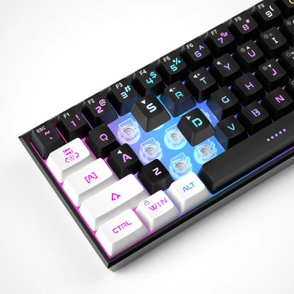 MageGee TS91 60% Compact Wired Keyboard – 61 Key RGB Backlit Portable Membrane Keyboard for Windows PC