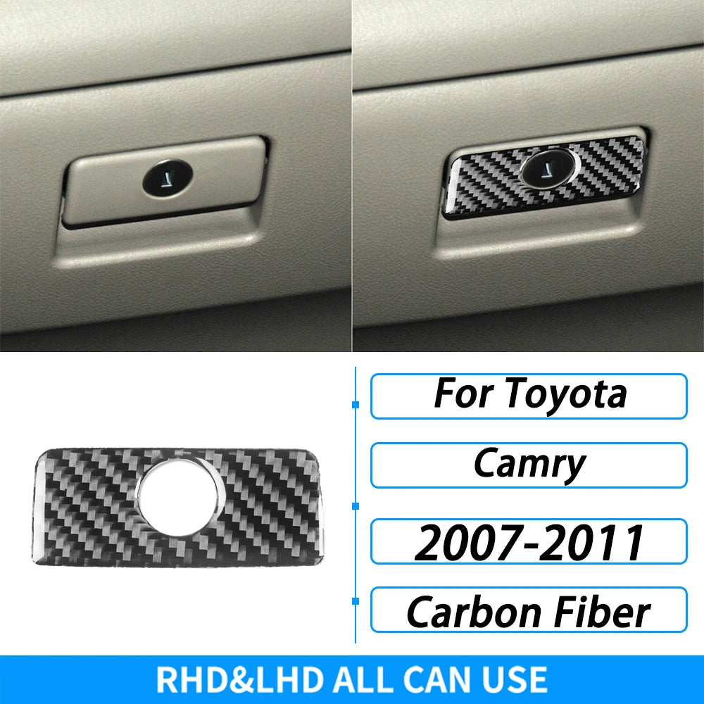 Toyota Camry 2007–2011 Carbon Fiber Interior Trim Set - Center Console, Gear Shift & Air Vent Decorative Covers