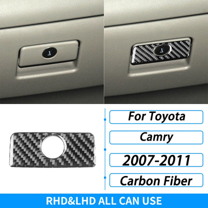 Toyota Camry 2007–2011 Carbon Fiber Interior Trim Set - Center Console, Gear Shift & Air Vent Decorative Covers
