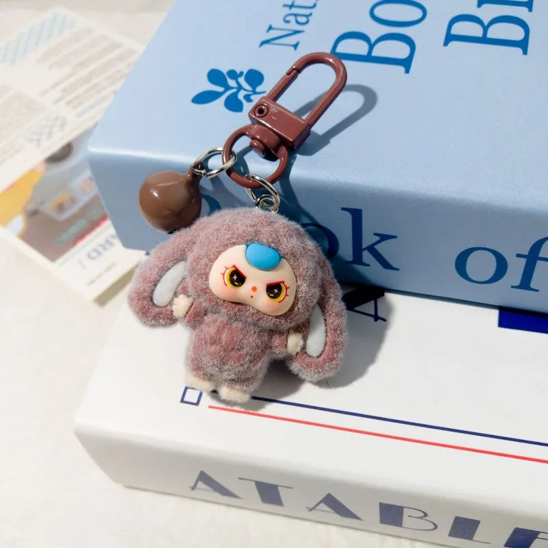 Plush Baby Keychain Bowknot Bag Pendant Hanging Charm for Phone Car Backpack Labobu Gift